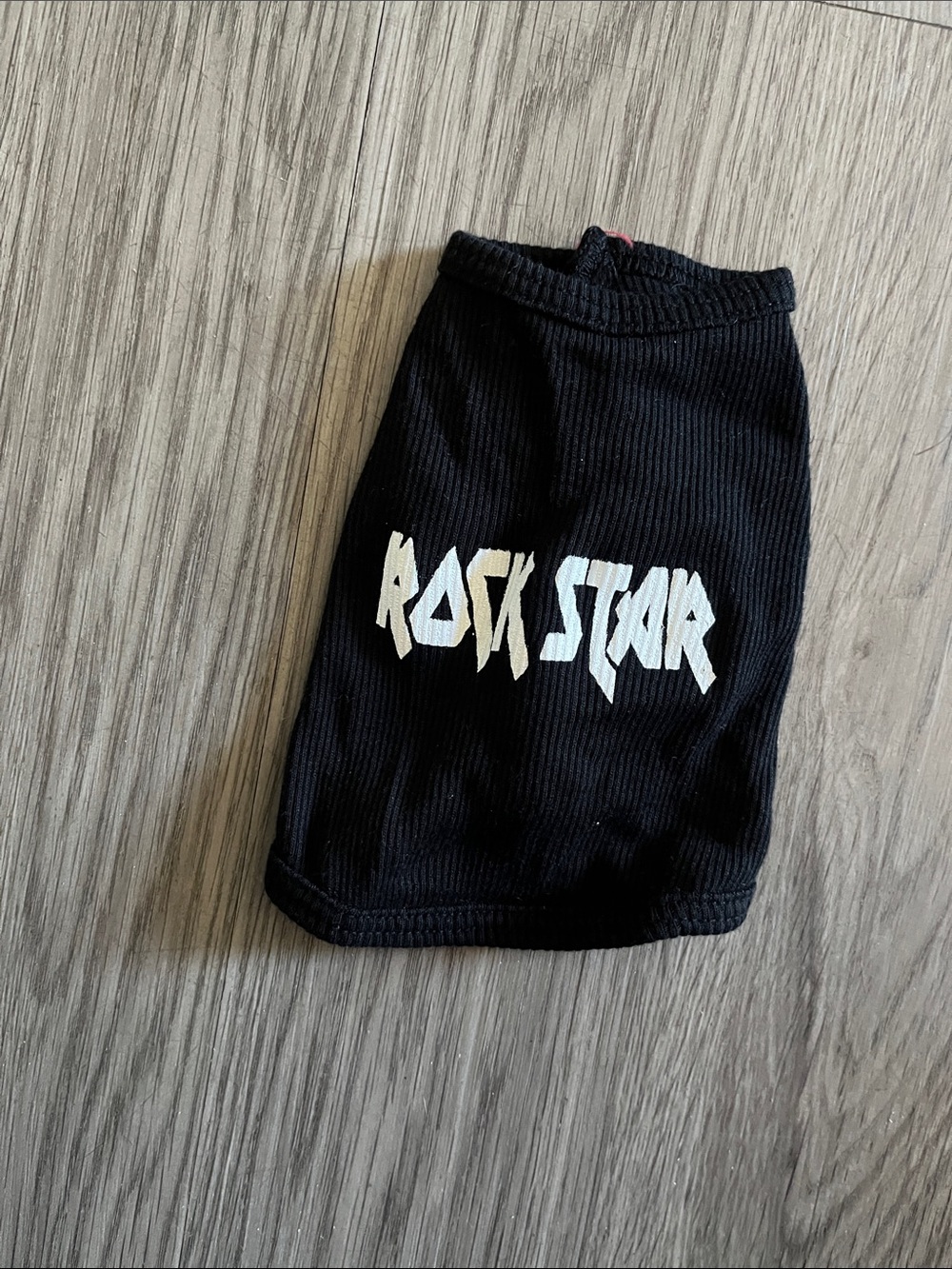 Rock Star Black Dog Tee - Bold White Print